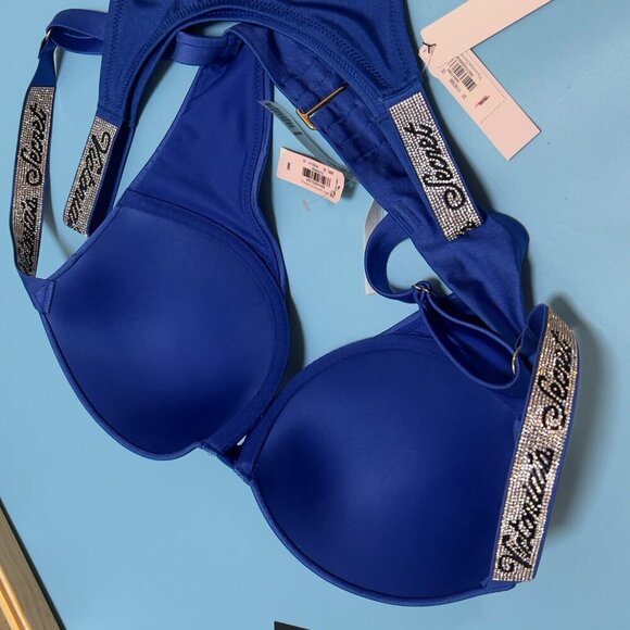 Victoria's Secret Swim Bikini Set Push Up top & bottom Logo Shine Strap 36C/M - Picture 8 of 9